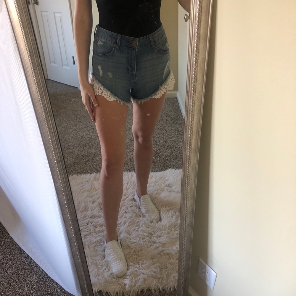 Denim shorts